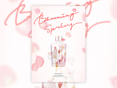 Blooming Spring cosmetics flower graphic design paintedlanguages poster design spring typography typography design