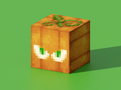 Pixel Pumpkin 3d 3d art design illustration pixel pixelart