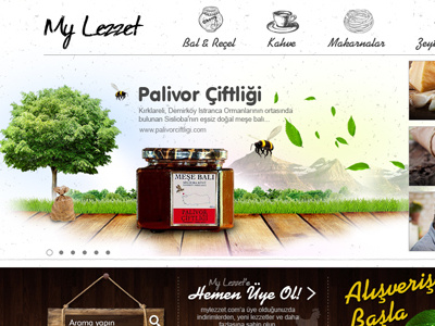 MyLezzet creative direction food health interface natural navigation slider style ui uiux web web design