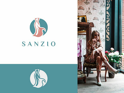 Fashion Logo Sanzio brand identity branding bussiness clothing logo company elegant logo fashion fashion logo logo logo and branding luxury monogram simple logo vintage