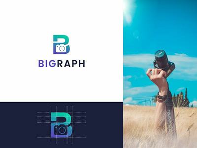 Logo Letter B Bigraph branding camera grid logo letter b logo monogram photograper photography simple studio