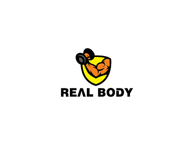 Real Body Logo branding fitness logo logogram monogram physical