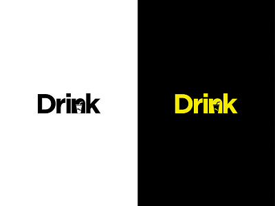 Drink Negative Space Logo logodesainer logogram minimal monogram negative space logo perusahaan sederhana