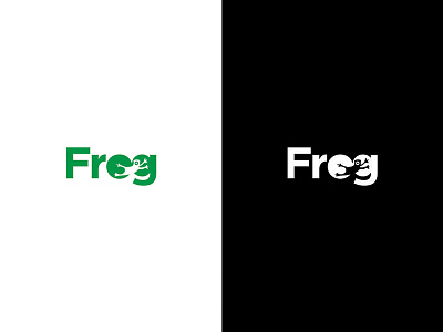 Frog Logo Negative Space frog logo logo logo animal logodesainer logogram monogram nature negative space negative space perusahaan sederhana