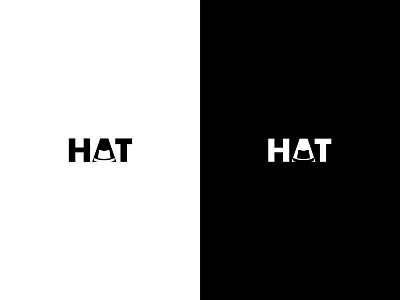 Hat Negative Space Logo hat logo industri logodesainer logogram merek minimal monogram negative space negative space logo perusahaan sederhana