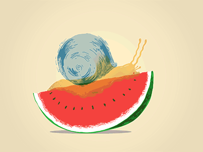 Caracol 2d a crab step studio after effects caracol illustration motion design photoshop animation watermelon