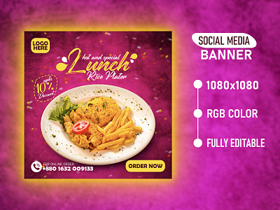 Social Media Banner | Food Banner | Ad Banner