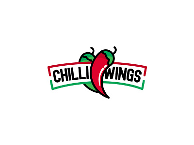 Chilli Wings Logo chilli logo logotype peper