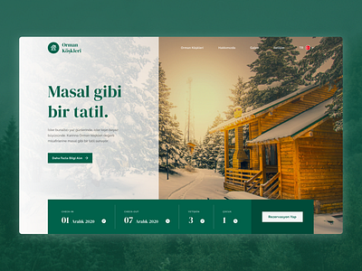 Forest Lodges Web Landing Page clean colors design dribbble flat forest forest logo gradient icons landing page lodge slider statement tiny tinyhouse ui uidesign uiux web website