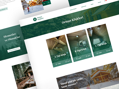 Forest Lodges Web Landing Page -3 design figma forest gradient landing page pine slider tiny tinyhouse ux web website