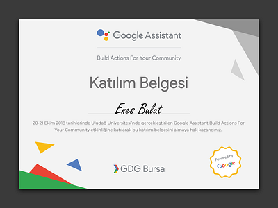GDG Event Certificate