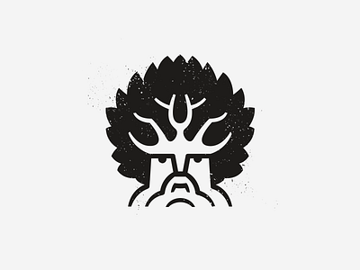 Logo "Druid" branding character face line logo logotype tea tree