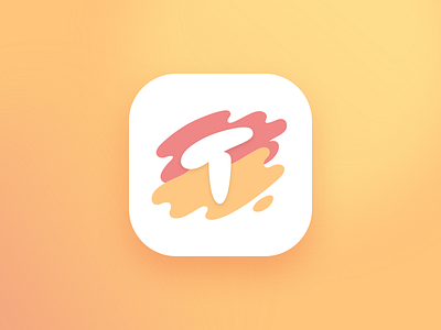 Threadify App app application calligraphy clean font gradient icon ios t warm