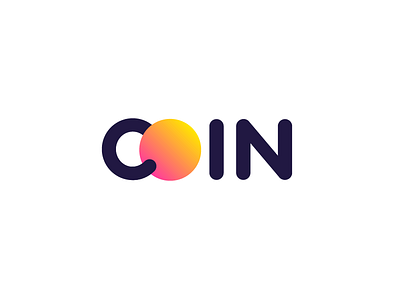 Coin branding coin flat gradient logo