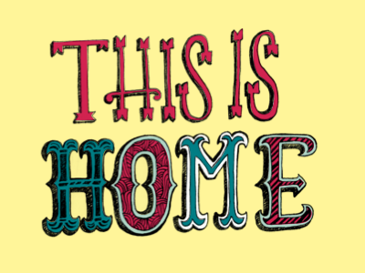 Home hand draw home poster typography