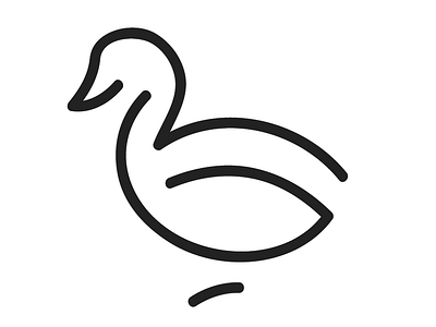 Duck icon logo mark symbol