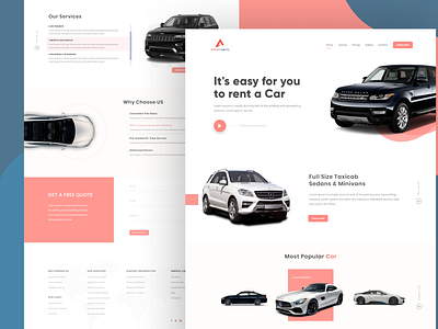 Car Booking Website Landing Page Design design landing page landing page ui ui user experience user interface user interface design web web design webdesign website website concept website design websites