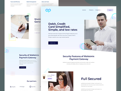 Online Payment Gateway Company Landing Page Design landing page online payment payment app payments ui user experience user interface design web web design website website concept website design websites