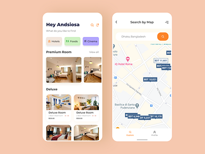 Hotel room service -Search app design