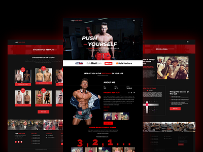 Fitness website ui ux design