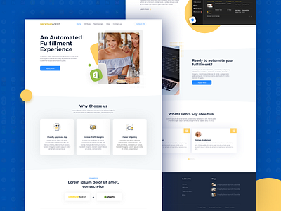 Drop shipping Agent website ui ux design