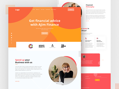 Ajim Finance landing page ui ux design