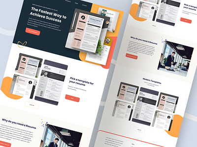 Resume Builder Landing page design_Client Project