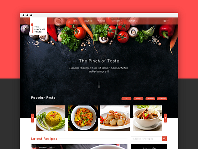 "The Pinch of Taste" a Food Blog Design