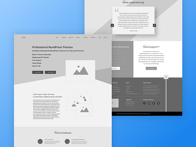 Wireframe for a Wordpress Theme