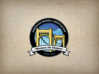 American Payroll Association Logo (pittsburgh) badge banner bridge illustration logo payroll pittsburgh wpaapa