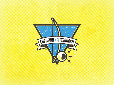 Capoeira Pittsburgh Primary Logo badge berimbau capoeira illustration logo pittsburgh