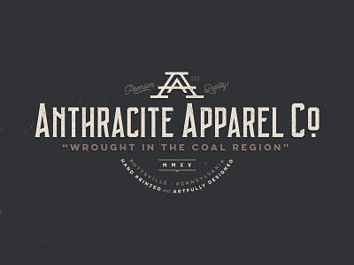 Anthracite Apparel Branding apparel branding logo monogram shirts typography