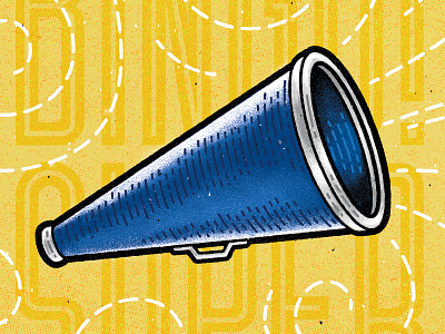 Cliff's Megaphone illustration megaphone texture