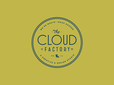 The Cloud Factory Badge badge lettering logo new orleans typography