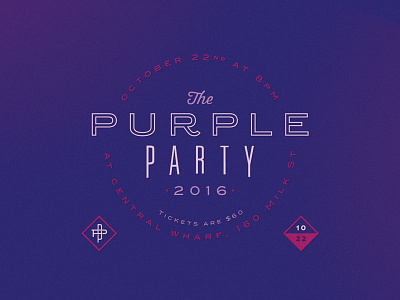 Purple Party Event Logo logo monogram purple type typography