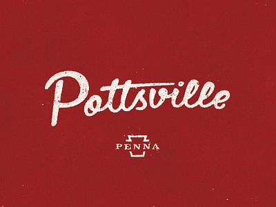 Pottsville Pennant Script hand lettering keystone letters penna pennsylvania pottsville retro script team typography vintage