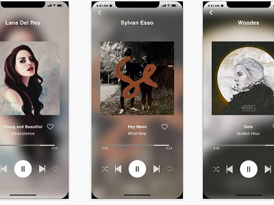 Music app app design ui