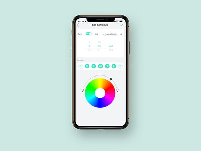 Eufy smart light app redesign - edit light schedule app design smarthome ui ux
