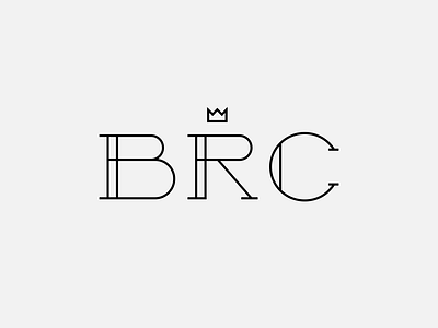 BRC monogram logo adobe brand branding clientwork design emblem flat illustrator lettermark logo logodesign minimalism monogram monoline photoshop vector wordmark