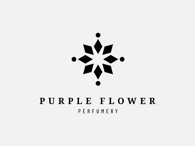 Purple flower perfumery logo adobe brand branding design emblem flat geometric logo geometry illustrator logo logodesign minimalism photoshop vector