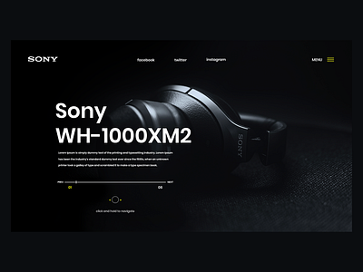 Sony WH-1000XM2 debut demo joshuacreatives product product design sony uidesign ux ui uxui design web web design