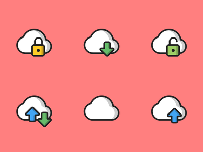 Cloud icons cloud design icon illustration vector web