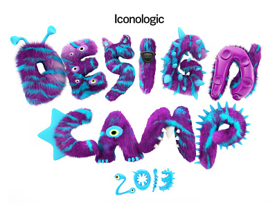 Design Camp 3d Logo 2013 design 3d 3d fur 3d logo 3d type cool 3d type design lettering logo logo design typography