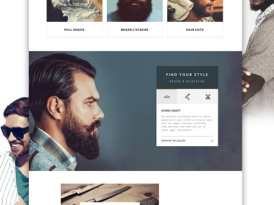 The Shave: Website Design barber barbershop grid hipster interface layout mobile uxui web web design website