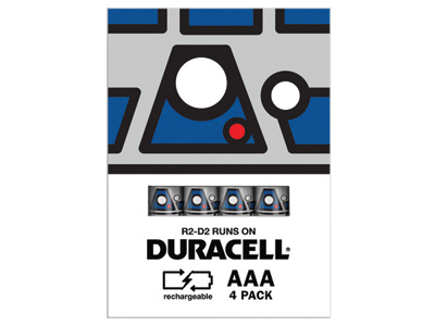 R2-D2 Promotional Packaging batteries design package design packaging pop icon promotion design r2 d2 star wars strategic thinking systems design
