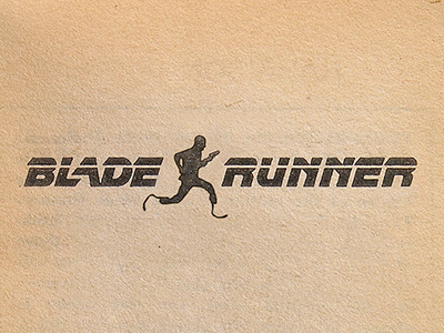 Blade Runner Title bladerunner icon logo design logo mark social commentary. vector