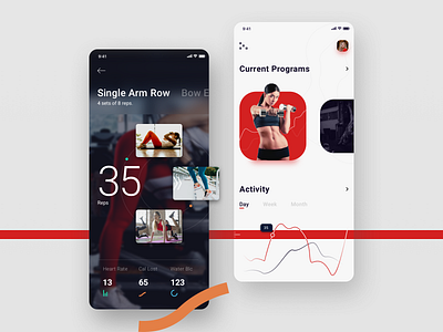 Fitness App activity app chart design excercise fitness gym health interface mobile app design profile progress stats to do tracker training ui ux weight workout