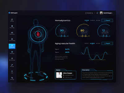 Patient health interface animation app clean corona covid19 crm dashboard design desktop health hospital hud interface medical medicine motion patient ui ux web