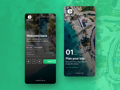 Travel app app booking creative design ios login onboarding sign in sign up travel trip ui ux