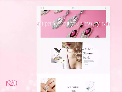Jewelry Ecommerce Site animation buy dashboard design ecommerce fashion home inspiration interface jewelry landing page mobile modern motion responsive shop tablet ui ux web